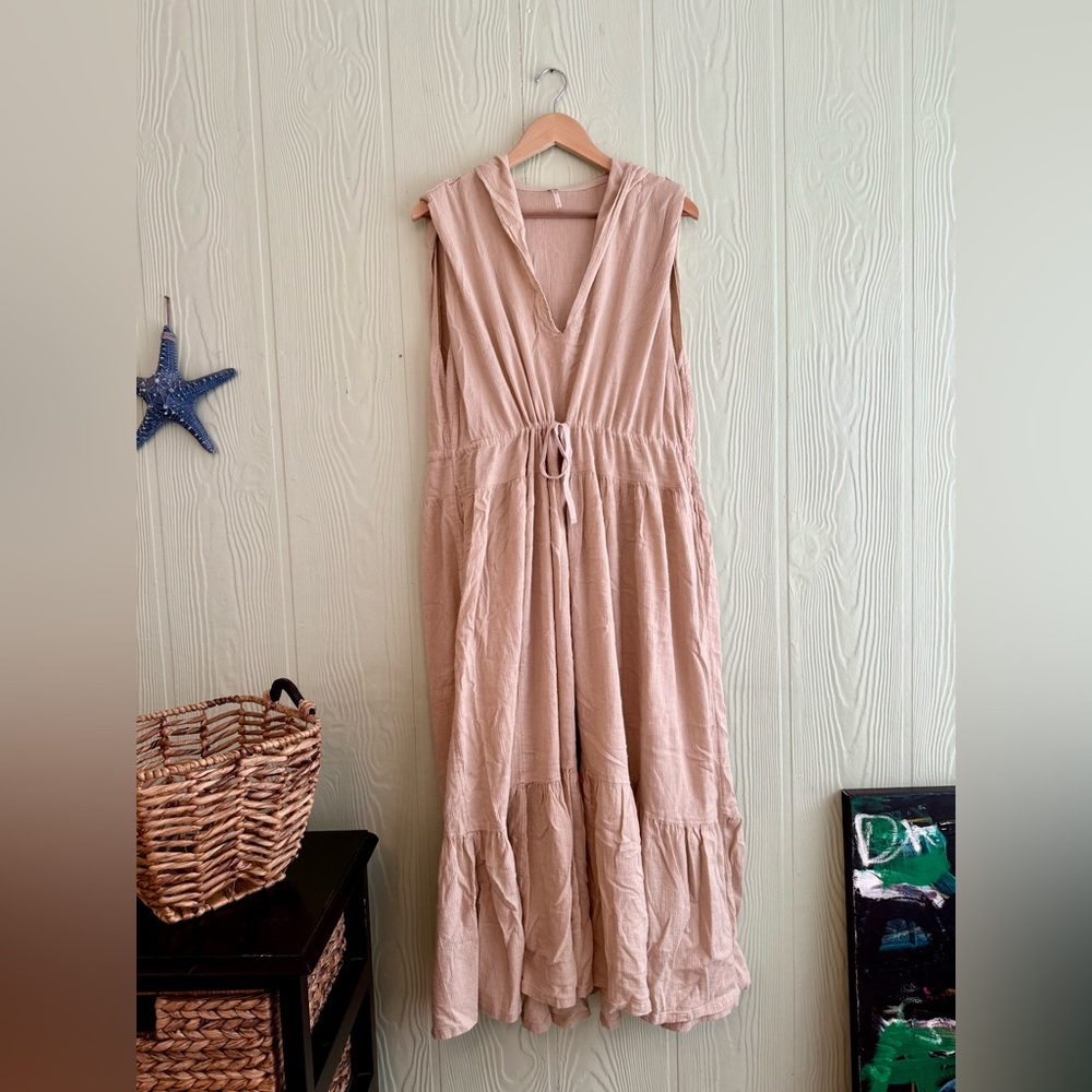 Free People Linen Sleeveless V-neck Sundress